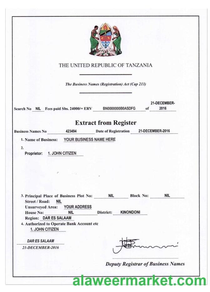 TANZANIA business registration version2